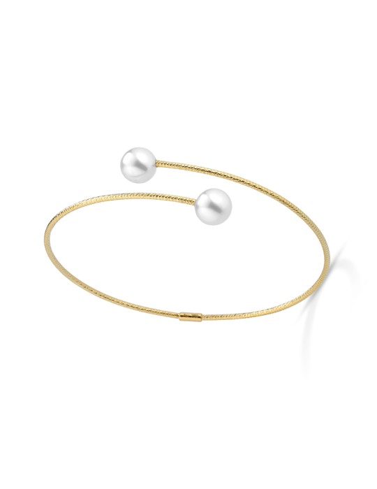 Bracciale Coscia - in Oro Giallo 18 Carati con Perle Freshwater 7,5-8 mm - CLBRFW312.2