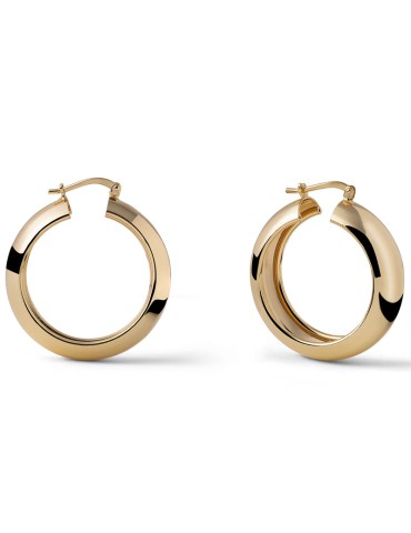 Unoaerre Earrings - Hoop - Golden Bronze - Thick Design - EXO47499