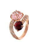 Anello Bronzallure-Contrariè-Prisma Gem Rossa e Rosa-WSBZ02389.RM-RU-14