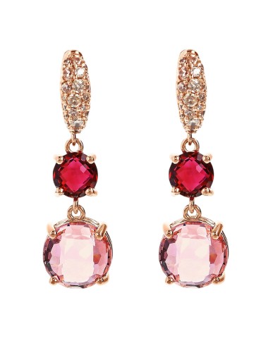 Bronzallure Earrings - Precious-Pendants-Prisma Gem Rosa-WSBZ02392.RM