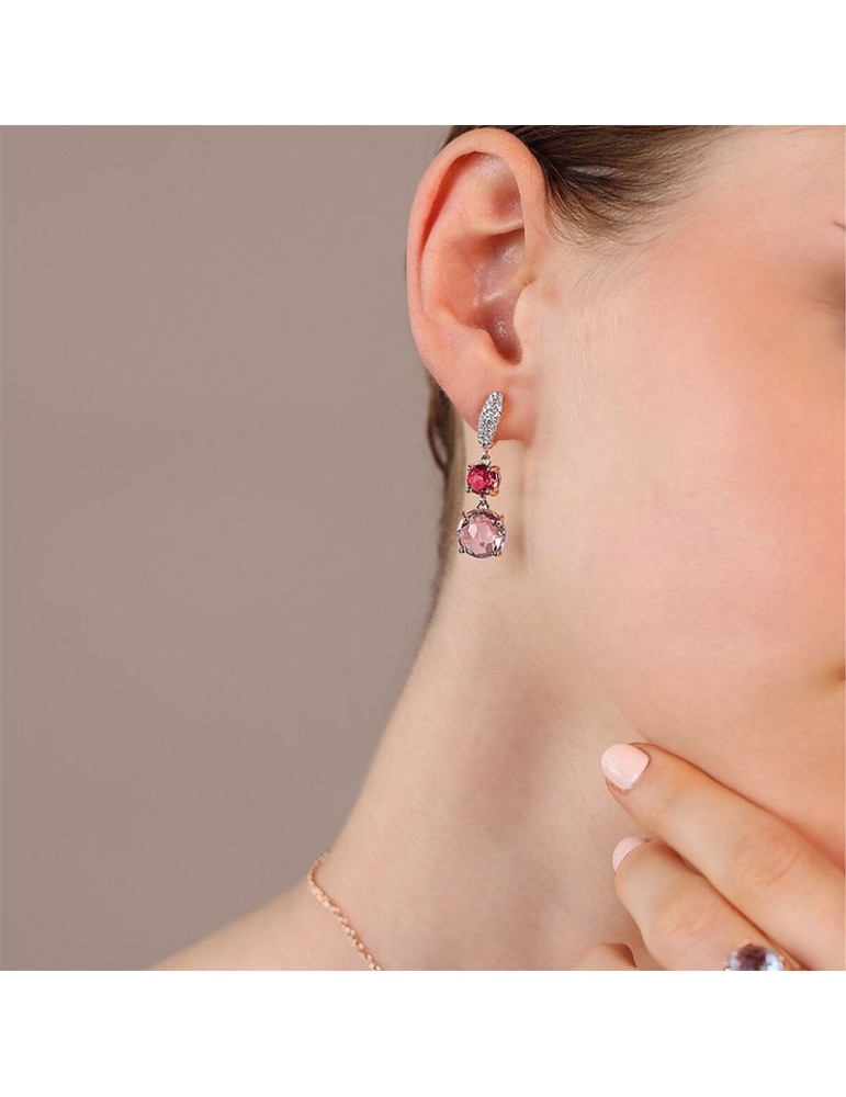Orecchini Bronzallure - Preziosa-Pendenti-Prisma Gem Rosa-WSBZ02392.RM