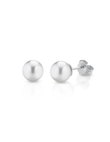 Orecchini Coscia - in Oro Bianco 18 Carati con Perle Akoya 8,5-9mm - LBPFAK109