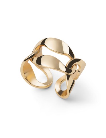 Unoaerre Ring - Golden Bronze - Polished - Flat Marine Mesh - 16EXA001G
