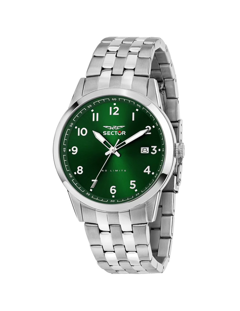 Sector Watch 660 Time and Date Silver 41mm-Green-R3253517031