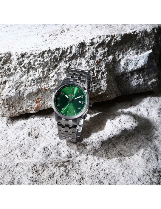 Orologio Sector - 660 - Tempo e Data - Silver - 41mm-Verde-R3253517031