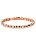 Bronzallure Necklace-Square Links-Pavé by Cubic Zirconia-WSBZ02460.WR