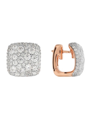 Bronzallure Earrings - Square - Pave - Cubic Zirconia -WSBZ02470.WR