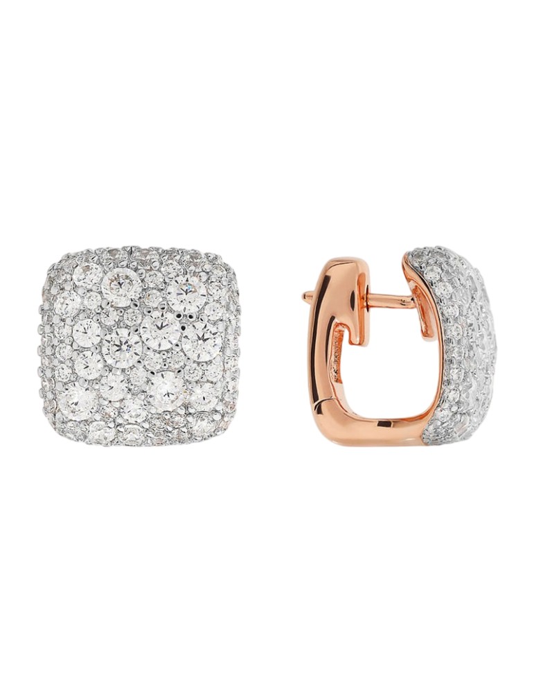 Bronzallure Earrings - Square - Pave - Cubic Zirconia -WSBZ02470.WR
