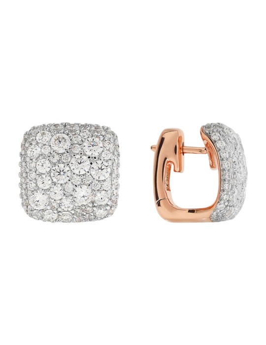 Bronzallure Earrings - Square - Pave - Cubic Zirconia -WSBZ02470.WR