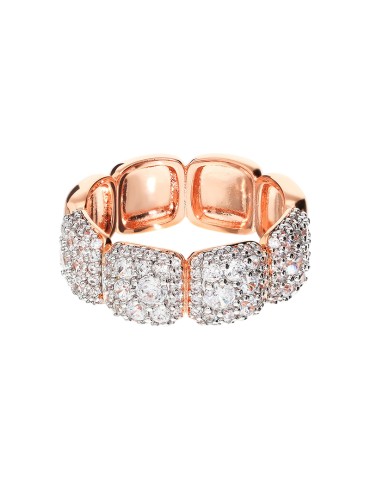 Bronzallure Ring -Square Elements-Cubic Zirconia-WSBZ02471.WR-16 2
