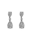Crivelli Earrings - 18K White Gold Drop Pendants with 1.39 ct Natural Diamonds - 0