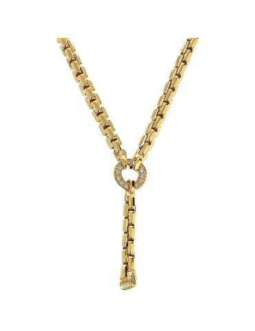 Bronzallure Necklace - Altissima-Venetian Mesh-Zircons-WSBZ02397Y.YG