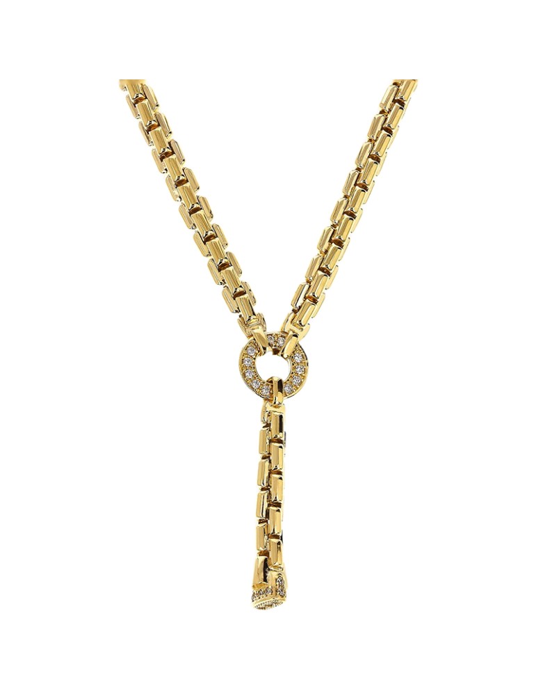 Bronzallure Necklace - Altissima-Venetian Mesh-Zircons-WSBZ02397Y.YG
