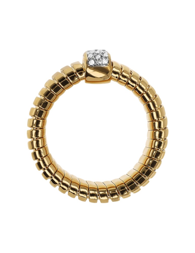 Anello Bronzallure - Altissima-Maglia Tubogas-Zirconi-WSBZ02399Y.YG-16