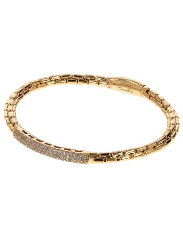 Bronzallure Bracelet - Venetian Mesh - Cubic Zirconia-WSBZ02400Y.YG
