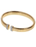 Bronzallure-Tubogas Mesh-Pavé Bracelet by Cubic Zirconia-WSBZ02401Y.YG