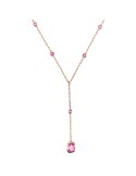 Collana Bronzallure - Castoni - Pendente - Pietra Rosa - WSBZ02432.KU