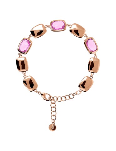 Bronzallure Bracelet - Shiny Nuggets - Prisma Gem Pink -WSBZ02436.KU