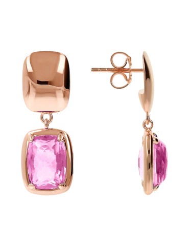 Bronzallure Earrings - Shiny Nuggets - Prisma Gem Pink - WSBZ02437.KU 2