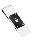 Fermasoldi Maserati - Acciaio 316L - Targa Nera-Logo Silver-JM225AVD93