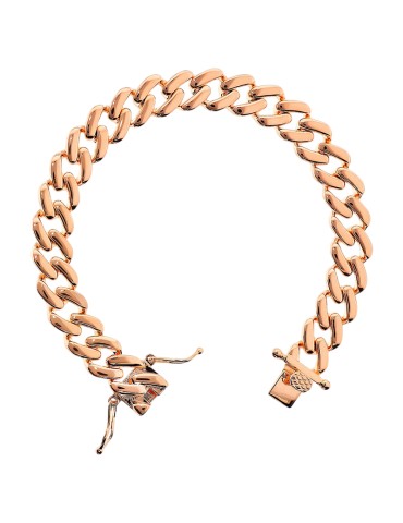 Bronzallure Bracelet - Rosé - Polished Grumetta Chain - Large-WSBZ02477.R
