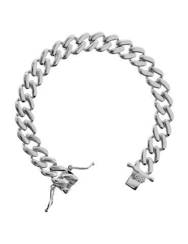 Bronzallure Bracelet - White - Polished Grumetta -Large-WSBZ02477W.W-18