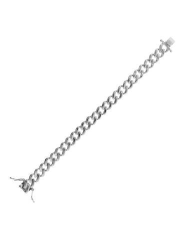 Bronzallure Bracelet - White - Polished Grumetta -Large-WSBZ02477W.W-18 2