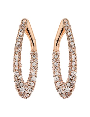 Orecchini Bronzallure - Ovali - Pavè di Cubic Zirconia - WSBZ02478.WR