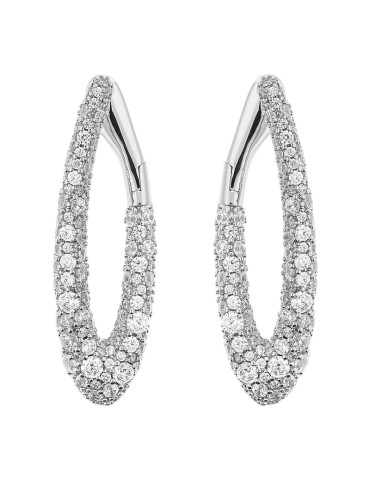 Bronzallure Earrings - Oval - Pavé of Cubic Zirconia - WSBZ02478W. WR