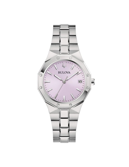 Bulova Women's Watch - Octagon Quartz 32mm Pink - 0