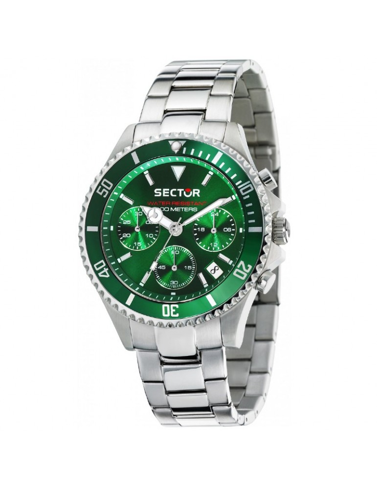 Orologio Sector Uomo 230 Cronografo 43 mm Verde R3273661006