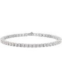 Bronzallure Bracelet - Altissima Tennis White with Round Cubic Zirconia - Large - 0
