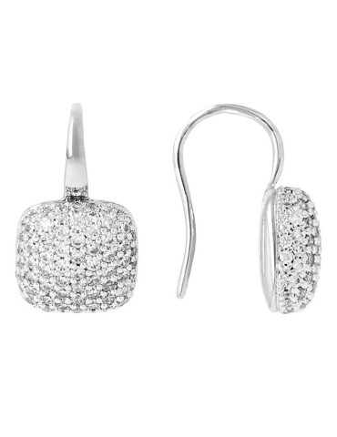 Bronzallure Earrings - White - Square - Cubic Zirconia-WSBZ00615W.W 2