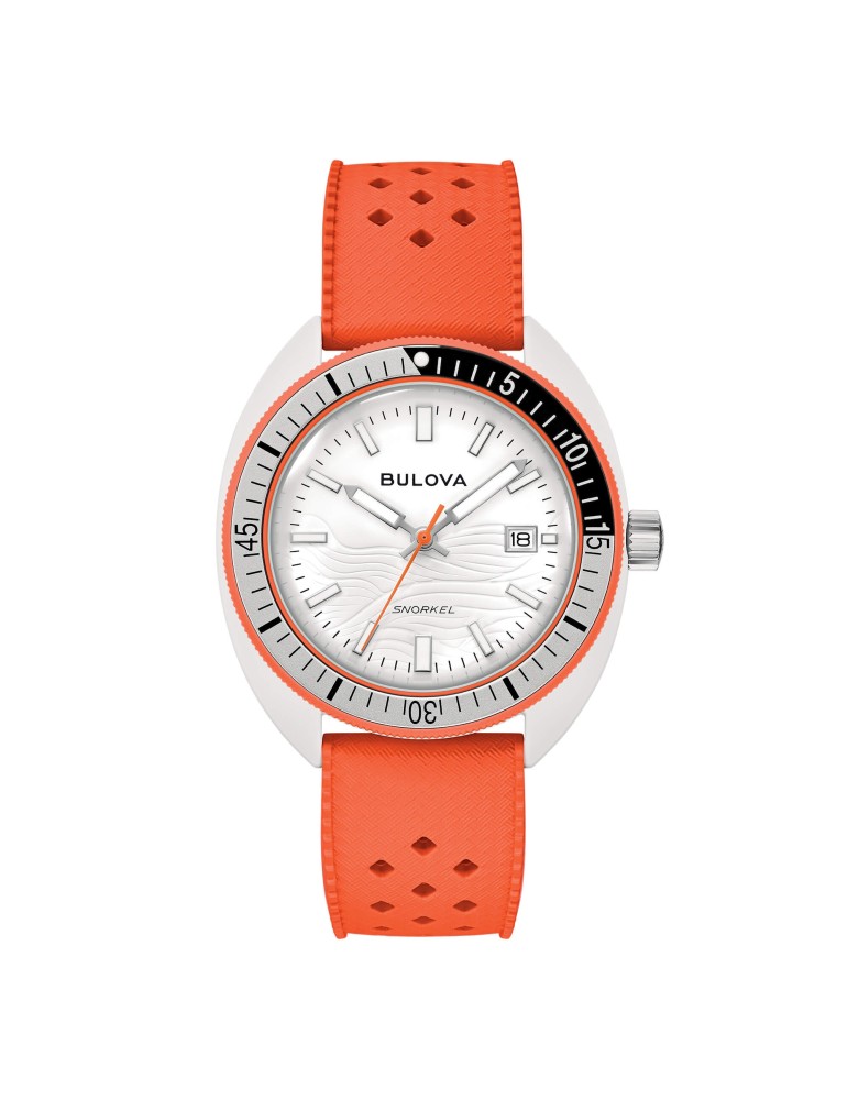 Bulova Watch - Snorkel Clownfish Quartz 41mm Orange White - 0
