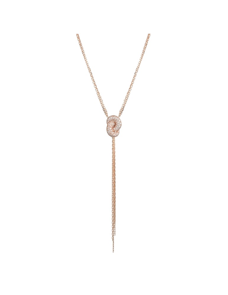 Collana Buonocore - Loopy Cravattino - Oro Rosa 18 carati - Diamanti 1,19 ct - 1622C01DP