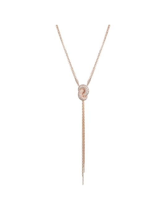 Collana Buonocore - Loopy Cravattino - Oro Rosa 18 carati - Diamanti 1,19 ct - 1622C01DP