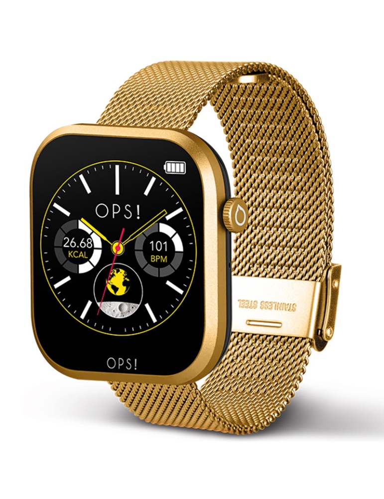 Smartwatch Ops! - Call Pro - Milano Sweater - 42mm - Gold - OPSSW61