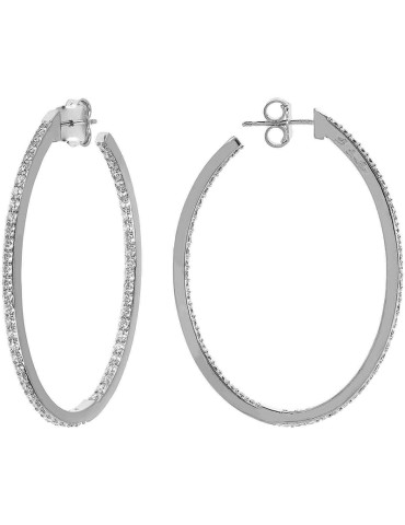 Orecchini Bronzallure - Cerchio - Silver - Cubic Zirconia-WSBZ00587W.W 2