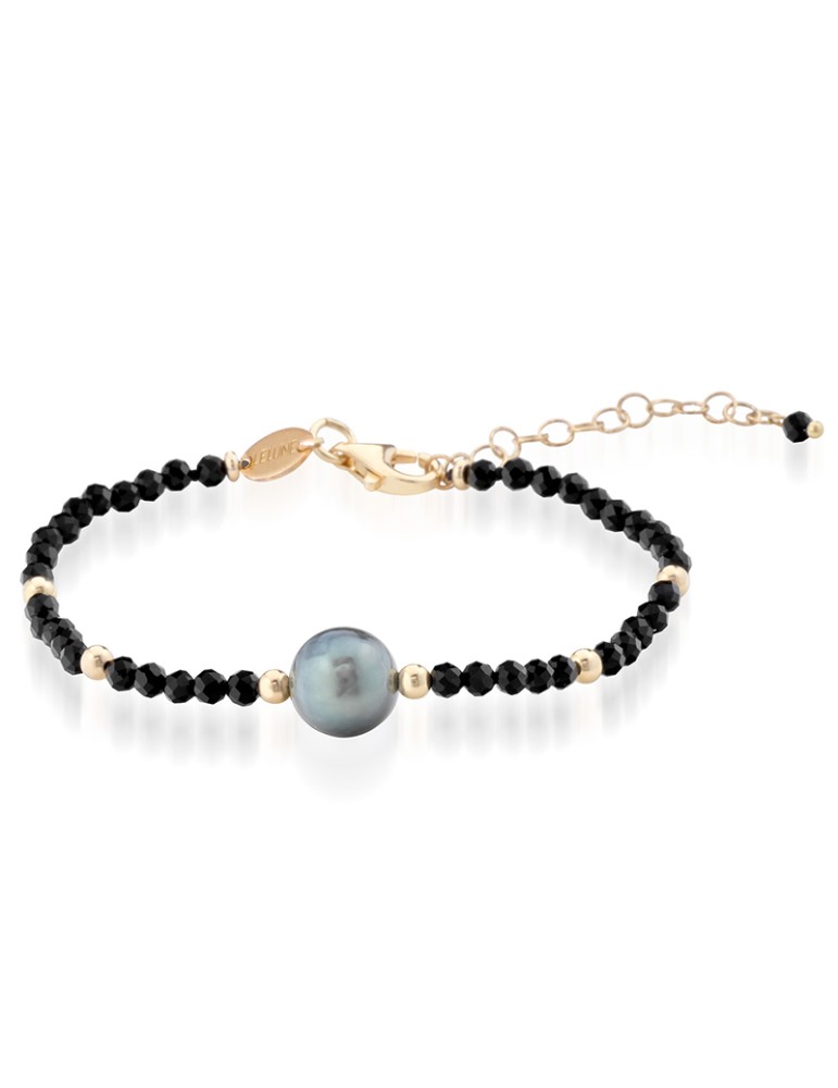 Lelune Glamour-Golden-Spinelli-Pearl Bracelet Tahiti 9 - 10mm-LGBR4942