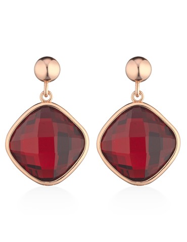 Orecchini Lelune Glamour - Carmen - Pendenti-Cristallo Rosso-LGEA593.1