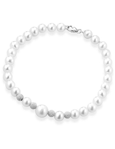 Lelune Bracelet - Young - Pearls 5.5-6 mm - White Gold 18Kt-LLBR293.1
