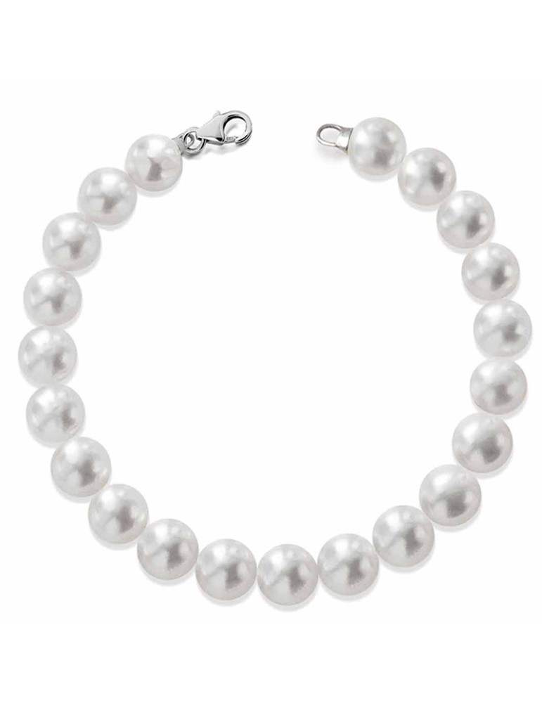 Bracciale Lelune-Oro Bianco 18Kt-Perle Coltivate 7,5 - 8 mm-LLBR80.2CH