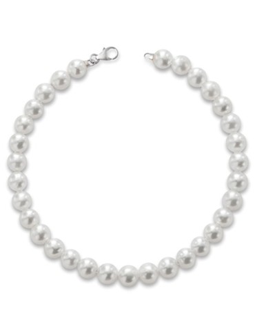 Bracciale Lelune - Young -Oro Bianco 18 Kt-Perle 8 - 8,5 mm-LLBR852CH