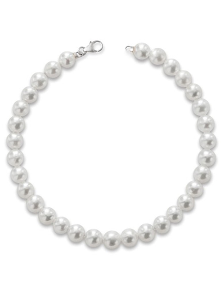 Bracciale Lelune - Young -Oro Bianco 18 Kt-Perle 8 - 8,5 mm-LLBR852CH