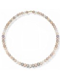 Collana Lelune-Oro Giallo 18 Kt-Perle Multicolore-6,5 - 7 mm-LLNKMTC70.2