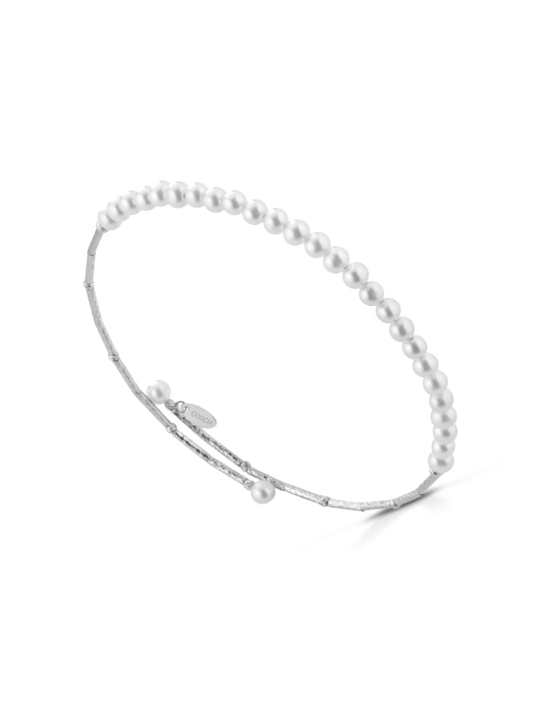 Coscia Bracelet - in 18K White Gold with 3-3.5mm Freshwater Pearls - 0