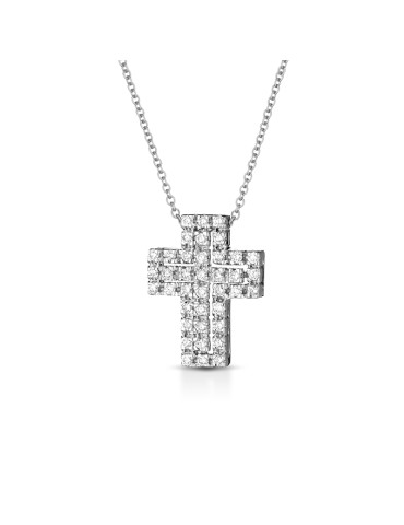 Collana Lelune Diamonds - Oro Bianco - Croce - Diamanti 0,39 ct - LDCR2225039