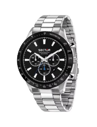 Sector watch - 270 - Chronograph - Silver - 45mm - Black -R3273778006