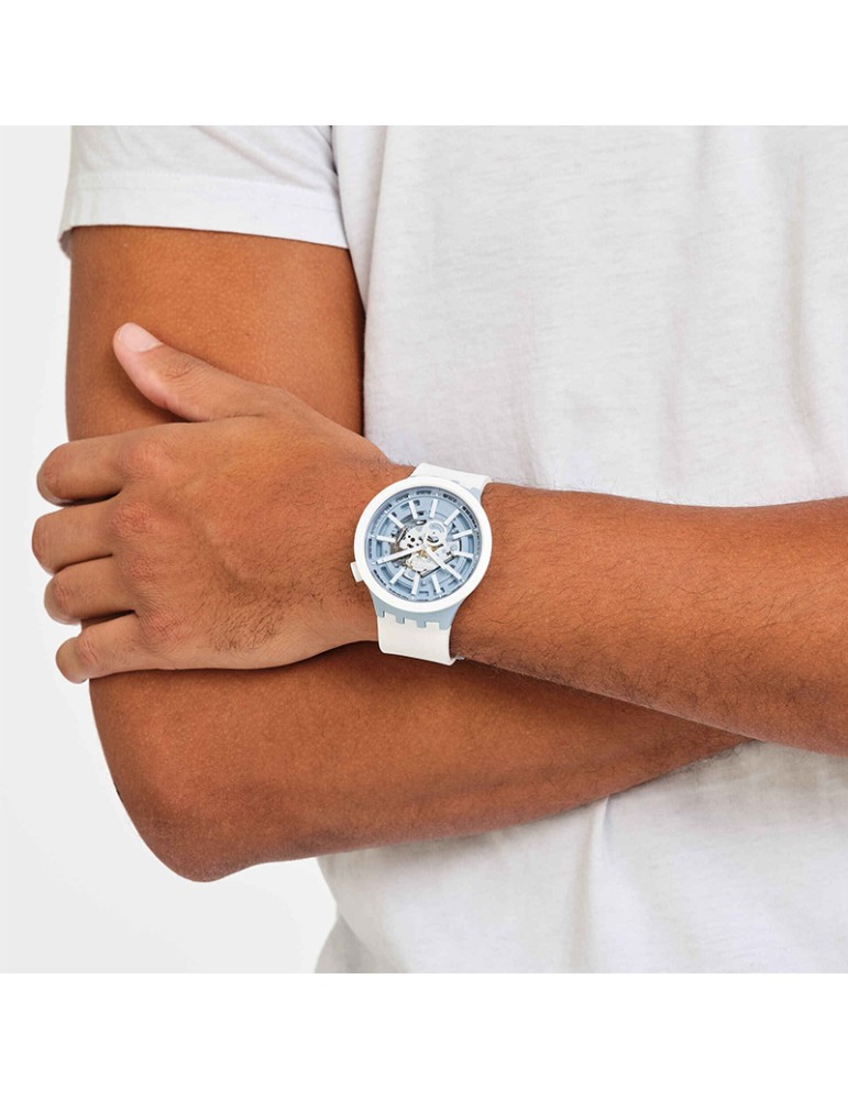 Swatch watch - Bioceramic - Whice - Only Time-47mm-White-SB03N103