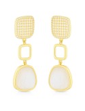 Orecchini Lelune Glamour-Gold-Madreperla Australiana-Zirconi-LGEA761.2